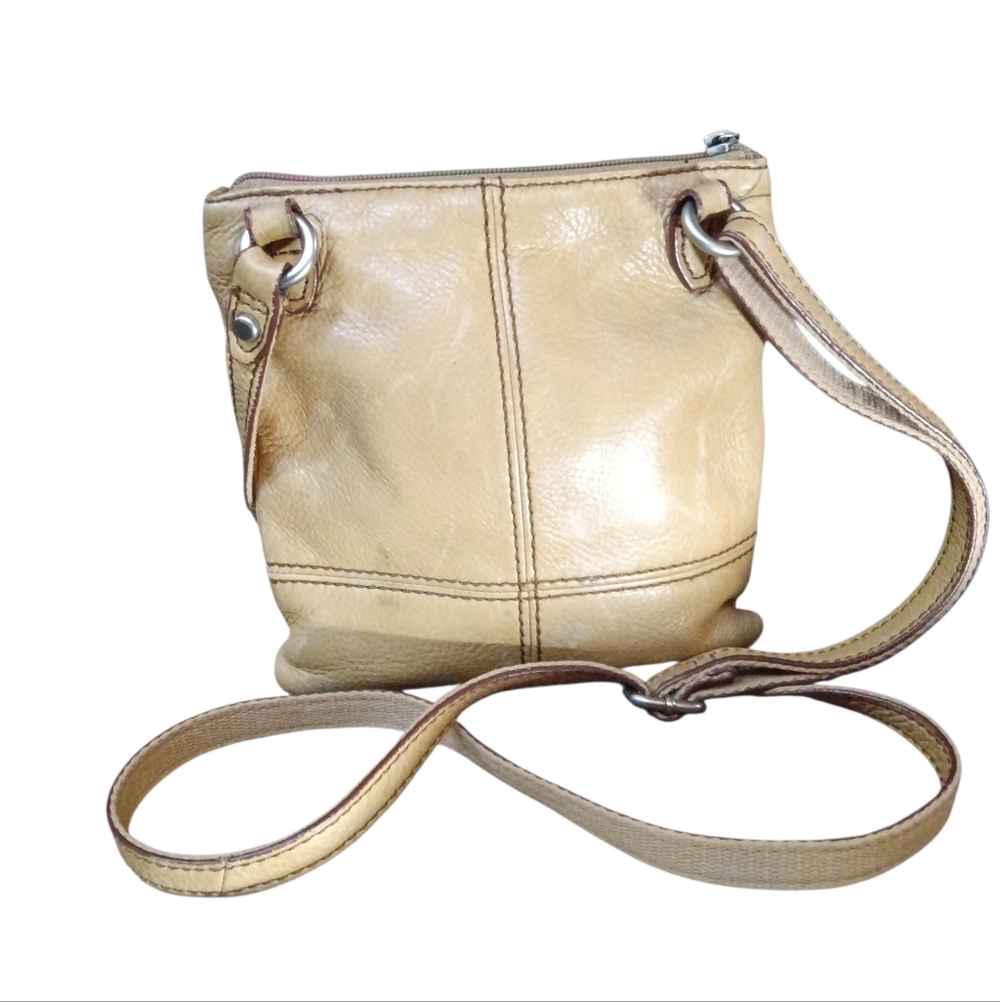Fossil Tan And Multicolor Patchwork Crossbody Bag… - image 2